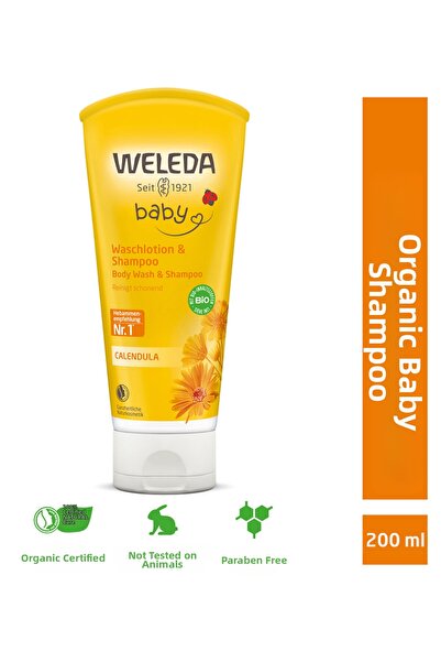 Weleda شامبو عضوي للشعر والجسم بالكاليندولا 200 مل