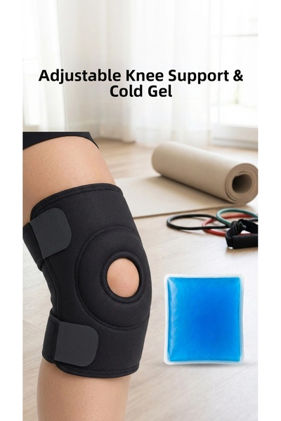 MericLine Crossed Strap Supported Medical Knee Brace, Thermogel Knee Pad for ...