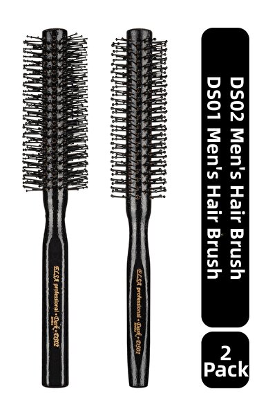 ELSA Set de 2 perii pentru păr pentru bărbați din seria Professional Dark (ds...