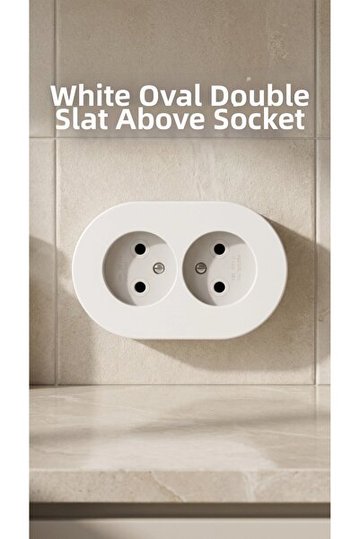 lowell home White Double Grounded Socket Wall Type Modern Design
