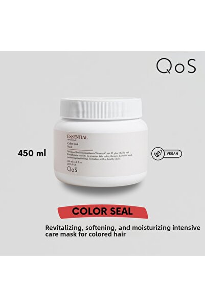 QOS قناع إيسنشيال روتين كولور سيال للشعر المصبوغ 450 مل