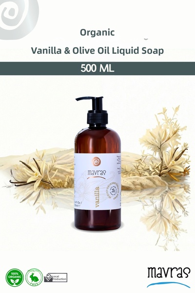 Mavras فانيليا – صابون سائل بزيت الزيتون 500 مل