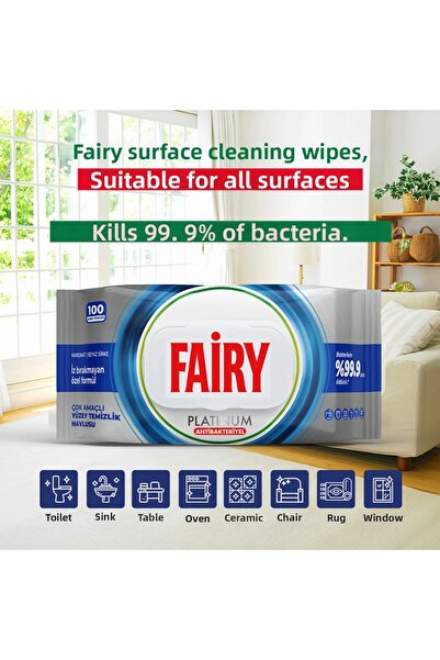 Fairy Platinum 100-Pack Surface Cleaning Towels - White