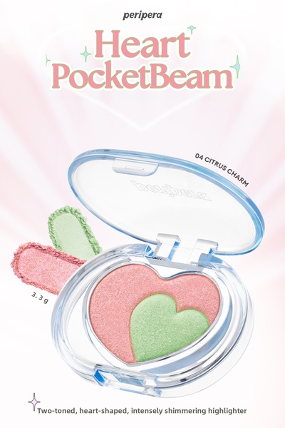 PERIPERA Two-Color, Heart-Designed, Intensely Sparkling Highlighter Heart Poc...