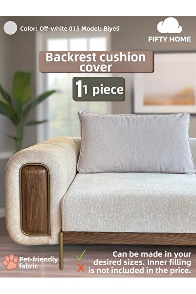 Fifty Home قطعة واحدة من غطاء الظهر الكبير وسادة - غطاء وسادة الظهر بسحاب - ق...