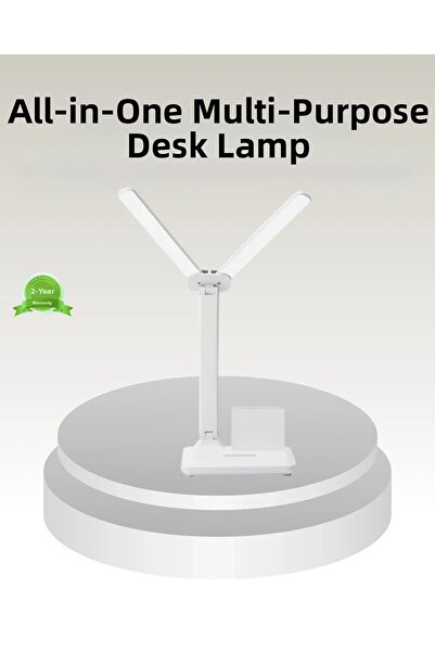 Epilons مصباح طاولة بإضاءة LED - لا يتعب العين، قابل للتعتيم، ورأسه مرن