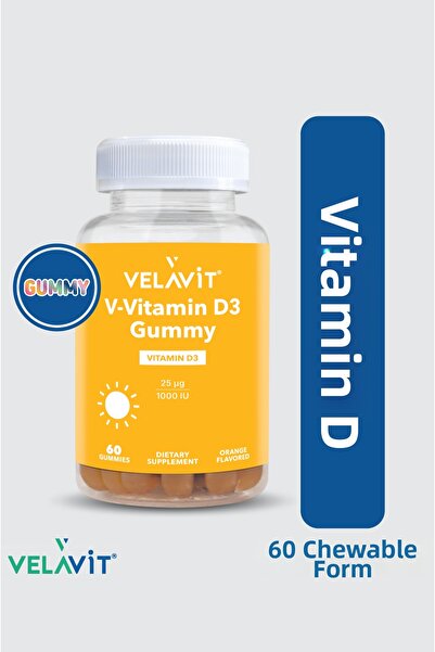 Velavit فيتامين د3 - دعم يومي لفيتامين د - 60 فيتامين قابل للمضغ