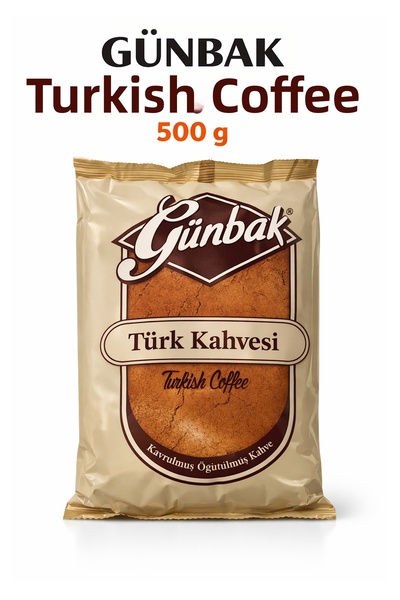Günbak Turkish Coffee 500 Gr – Traditional Roasted Ground Tulle Times Turkish...