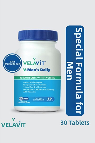 Velavit في-مينز ديلي 30 قرصًا من المكملات الغذائية للرجال