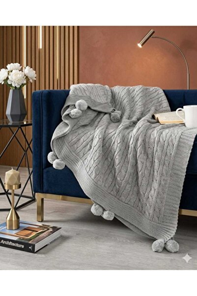 DAHABELLA LUXE HOME Knitted Knitwear Tv Blanket - Shoulder & Armchair Shawl, ...
