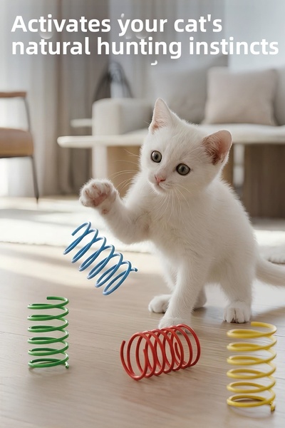 ATA HOME 16-Piece Cat Toy Bow Set Fun and Active Jumping Cat Toy for Cats Mix...