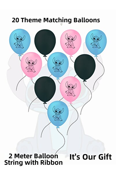 snowparty بالون عيد ميلاد بتصميم ستيتش وليلو وستيتش