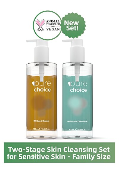 Pure Choice Dual Stage Facial Cleansing Set for Sensitive Skin – (Family Size)