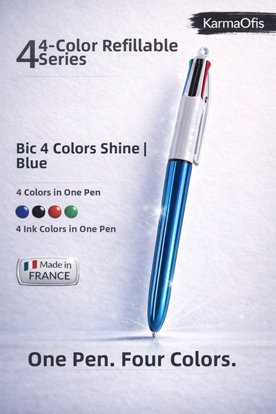 Bic 4 Colors Shine Multicolor Ballpoint Pen Blue