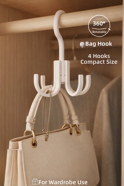 Home 360 °   Rotating Multi-Purpose In-Cabinet Hanger C Bag – Rotating Organi...