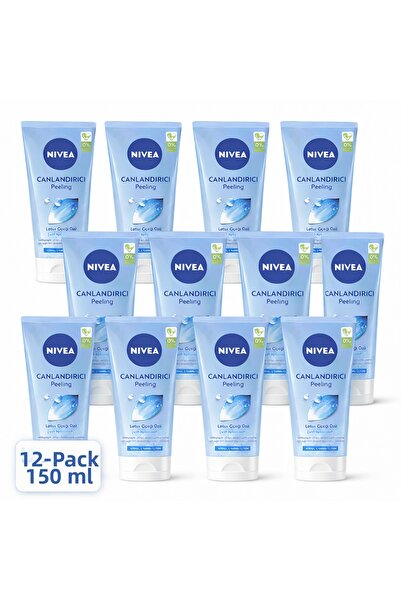 NIVEA مقشر منشط للوجه 150 مل، منقي، مرطب، زهرة اللوتس، فيتامين إي × 12 قطعة