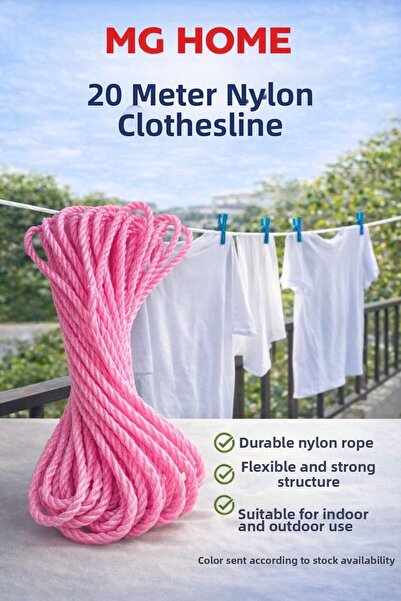 VENON 1 قطعة 👕 20 متر 👕   حبل غسيل من النايلون متعدد الأغراض لتجفيف الملابس 👕