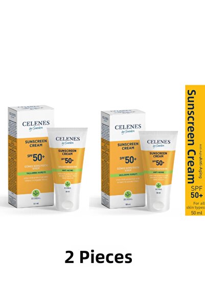 Celenes By Sweden by Sweden Herbal Anti-Aging Sunscreen 50 Spf 50 ml - 2 Pieces