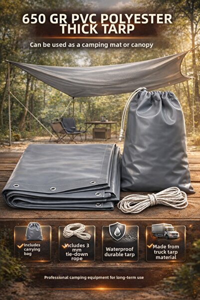 Branda Noktası Camping Mat/Tarp (M2/650 Gr from Tır Dorse Tarpaulin) Waterpro...
