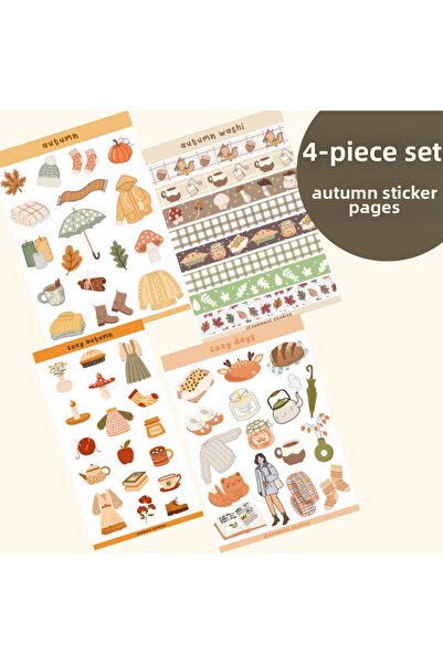 Songwol Studios Set de autocolante tematice pentru sezonul de toamnă, autocol...