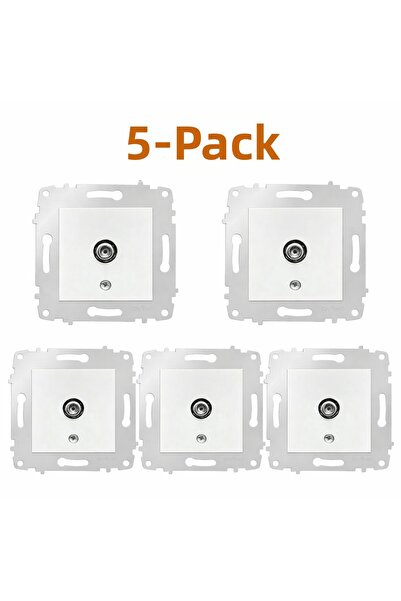 Ovivo Electric 5 Ovivo White Tv Sockets |   Frame Excluded |
