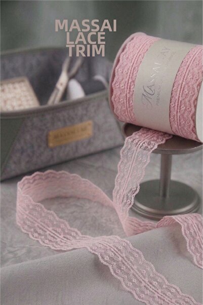 Massaltay Panglică albă din dantelă, 10 metri, cu strat dublu, pentru împodob...