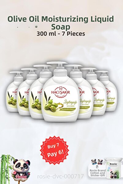 Hacı Şakir صابون سائل مرطب بزيت الزيتون Hacı Şakir - اشتري 7 وادفع 6 300 مل و...