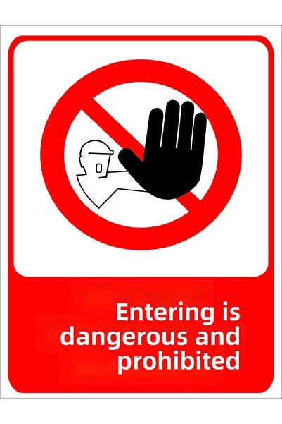 Tembel Baykuş Warning Sign: Entry Is Dangerous and Prohibited 20X30 cm Forex