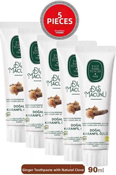 Eyüp Sabri Tuncer معجون أسنان بخلاصة القرنفل 90 مل × 5 قطع