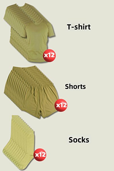 Outdoorun 12-Piece Military Set Undershirt and Socks - Essential and Colored ...