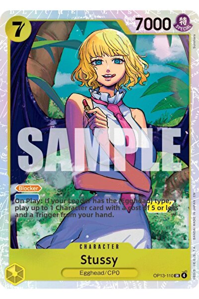Bandai TCG One Piece Stussy Op13-110 Licensed Playing Card (En - Foil Secret ...