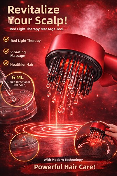 Ervinay مشط تدليك بالاهتزاز للشعر جلد si جهاز تدليك للعناية بالشعر مقاوم للما...