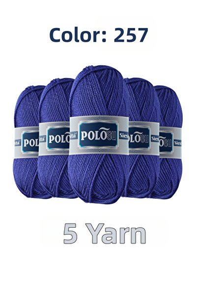 Polosu (5 Pieces) Siesta Soft - Scarf Vest Sweater Hand Knitting Yarn - 257 P...