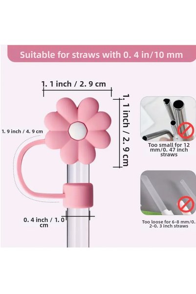 Buycobox 1 Pcs. Stanl. Dustproof Silicone Pipette Tip Caps, Floral Pattern Stopper for 10mm Pipettes