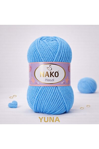 NAKO خيط حياكة ماسال رفيع لا يكوّن وبر دي، خيط حياكة ماسال 6720 تركواز