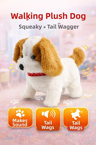 TRENDZONE Plush Dog Toys with Walking Sounds – Interactive Plush Dogs That Me...