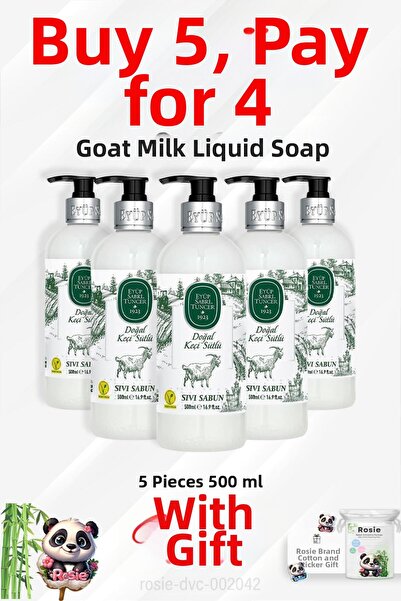 Eyüp Sabri Tuncer 500 ml Milk Liquid Soap - Buy 5 Get 4, Rosie Cotton