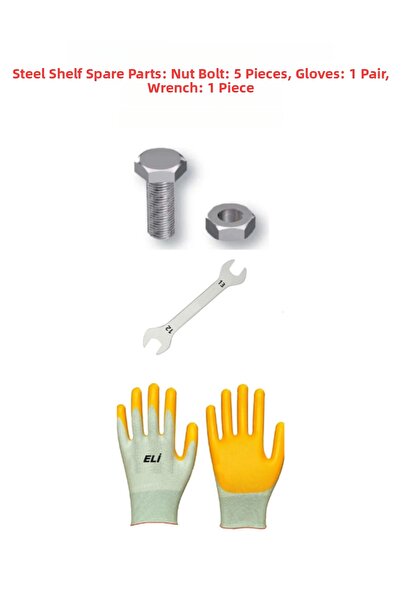 ALANRAF مجموعة أدوات تركيب الرفوف الفولاذية (قفاز + مفتاح + صامولة + برغي)، ر...