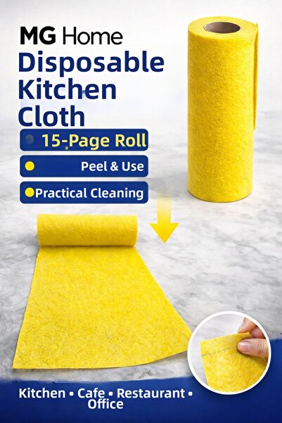 VENON 1 لفة ❤️ 15 ورقة ❤️   مناديل تنظيف سويفتك الصفراء على شكل رول، قماش تنظ...