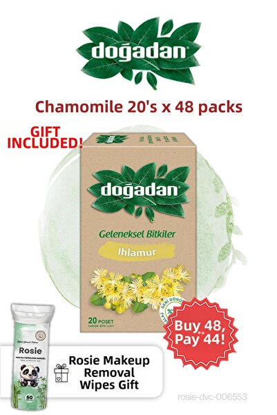 Doğadan شاي الزيزفون 20 عبوة، اشترِ 48 واحصل على 44 مجانًا وروزي