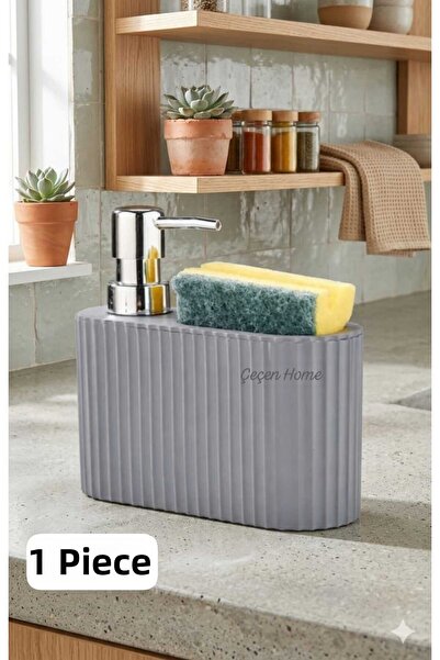 ÇEÇEN HOME (1 τεμάχιο) Δοχείο υγρού σαπουνιού με θήκη για σφουγγάρι, Δοχείο σ...