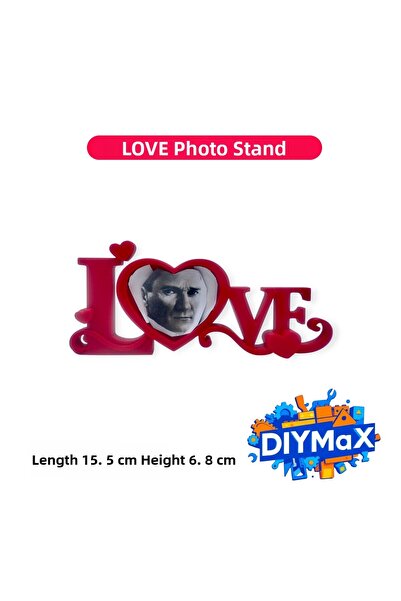 DIYMaX Love Written Photo Holder Stand – Red Decorative Photo Frame
