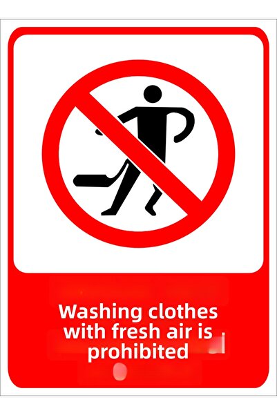 Tembel Baykuş Warning Sign: Clothes Cleaning with Pressurized Air Is Prohibit...