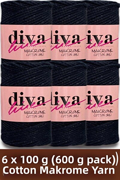 Diva İplik Diva Makrome Cotton Simli 2111 SYH (Pachet de 6)