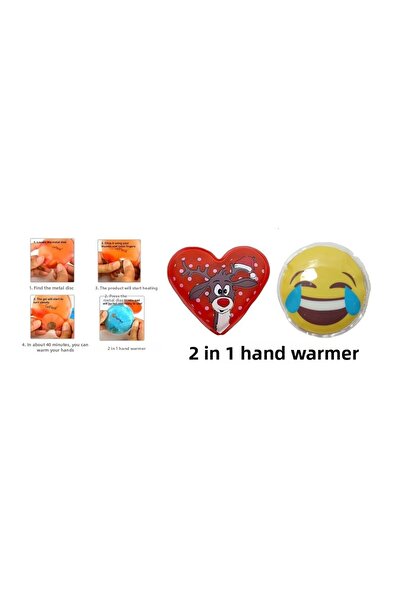Bosphorus Smiling Emoji Red Deer Pocket Stove, Hand Warmer, Two Hot Water Bag...