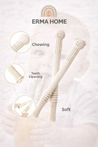 CKM silikon مجموعة من 2 مصاصات مزودة بخاصية التسنين