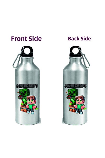 DKDZ SHOP قارورة ماء معدنية بسعة مطبوع مل مع خطاف فضي.