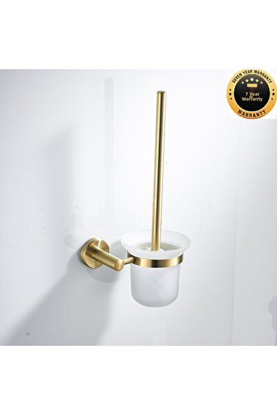 OEM فرشاة مرحاض مدمجة ذهبية اللون مع حامل، موديل جديد من النحاس الأصفر، ضمان ...