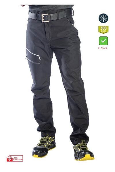 Frekans İş Güvenliği İş Kıyafetleri Safesawa Dark Softshell Outdoor Pants Bla...
