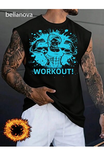 bellanova Limited Edition Design Raw Denim Themed Relaxed Fit Sleeveless T-Shirt